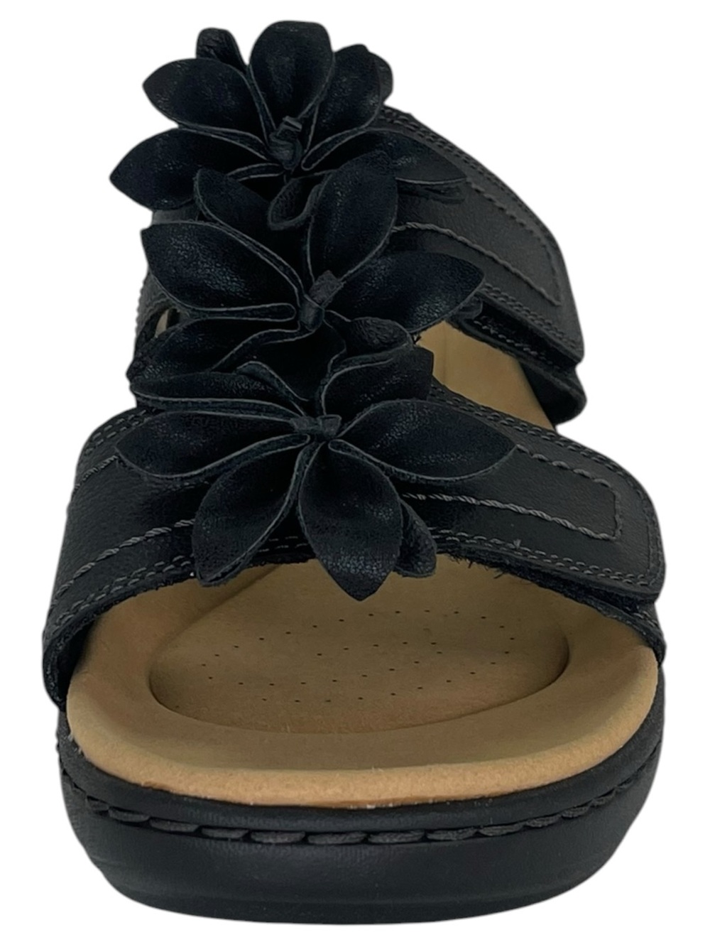 Clarks Merliah Raelyn Black Leather Slip On Womens Sandals Size 10M - Picture 6 of 11